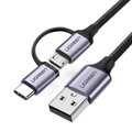 Ugreen USB To Micro USB + USB-C Fast Charge Cable