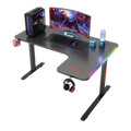 Porodo Gaming Xcommand Carbon Fiber Gaming Table with RGB Lights & Holders - Black - PDX122BK
