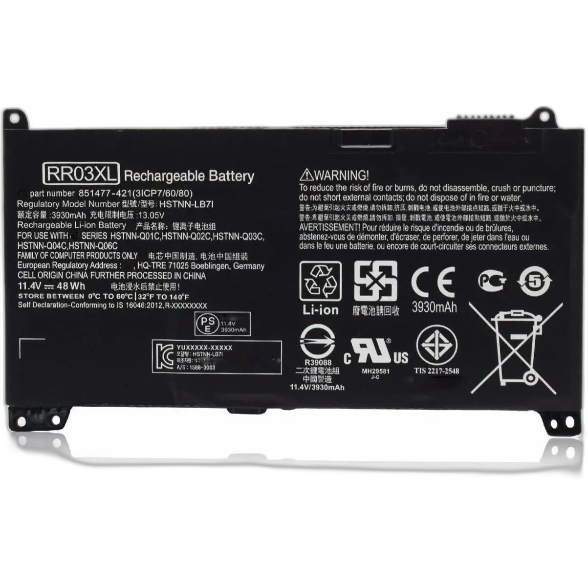 Original Cell Battery BT04XL for HP Elitebook foolio Series
