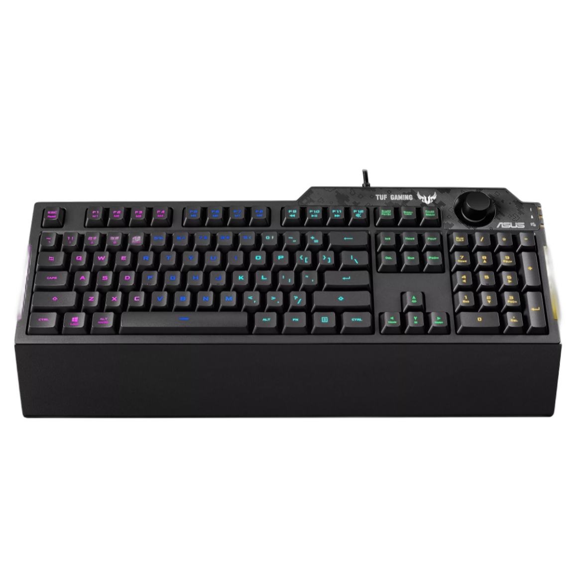 Asus TUF K1 90MP01X0-BKGA00, Wired gaming keyboard, RGB, Fully Programmable Keys, dedicated volume knob