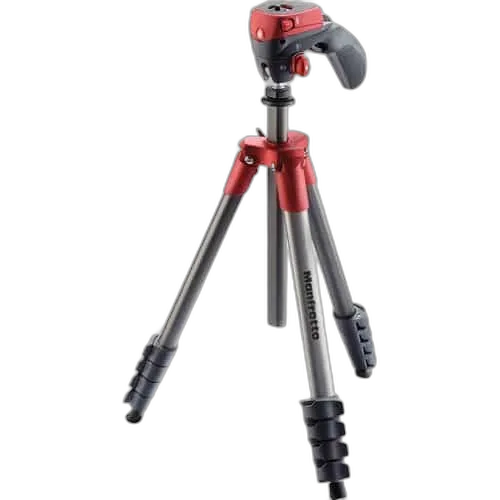 Manfrotto Compact Action Aluminum Tripod (Red)