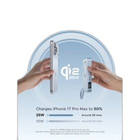 Ugreen MagFlow 10000mAh Wireless Power Bank with Qi2 25W Certified Fast Charging & Magnetic MagSafe Compatibility - PB773 65958B