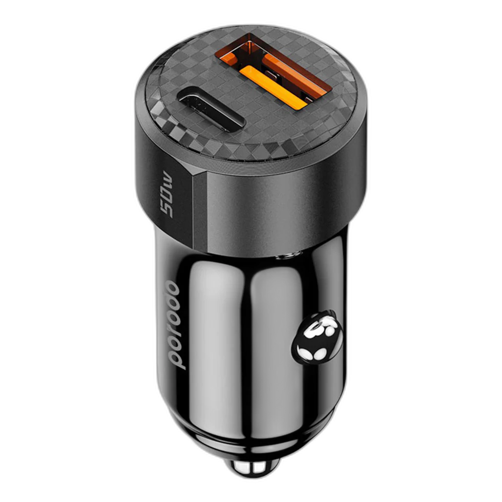 Porodo 50W Dual Port Car Charger PD 20W QC 30W