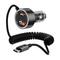 Porodo 60W Dual Port Car Charger 30W QC 18W with Coil