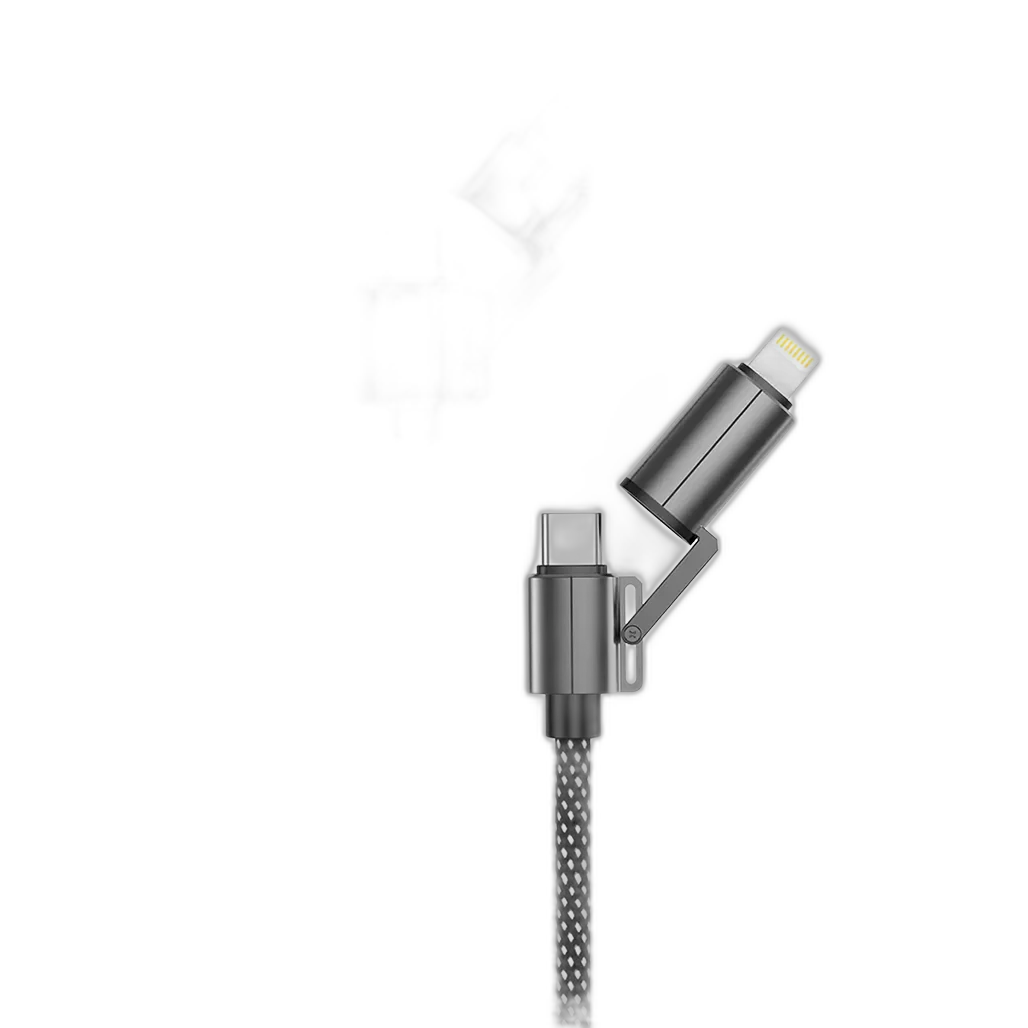 Porodo 4-in-1 Aluminum Fast Charging Cable