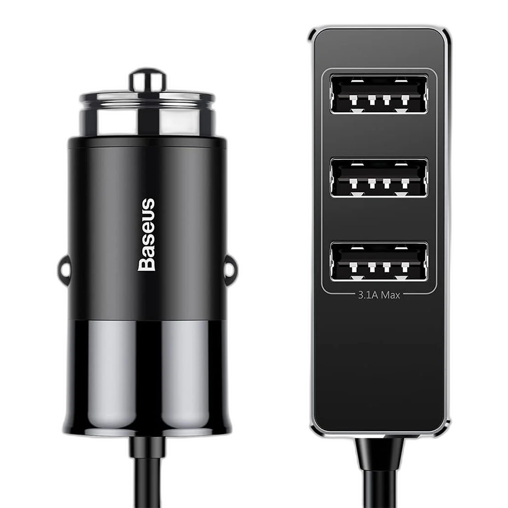 Baseus Car Charger Charging Station 5.5A Black | CCTON-01
