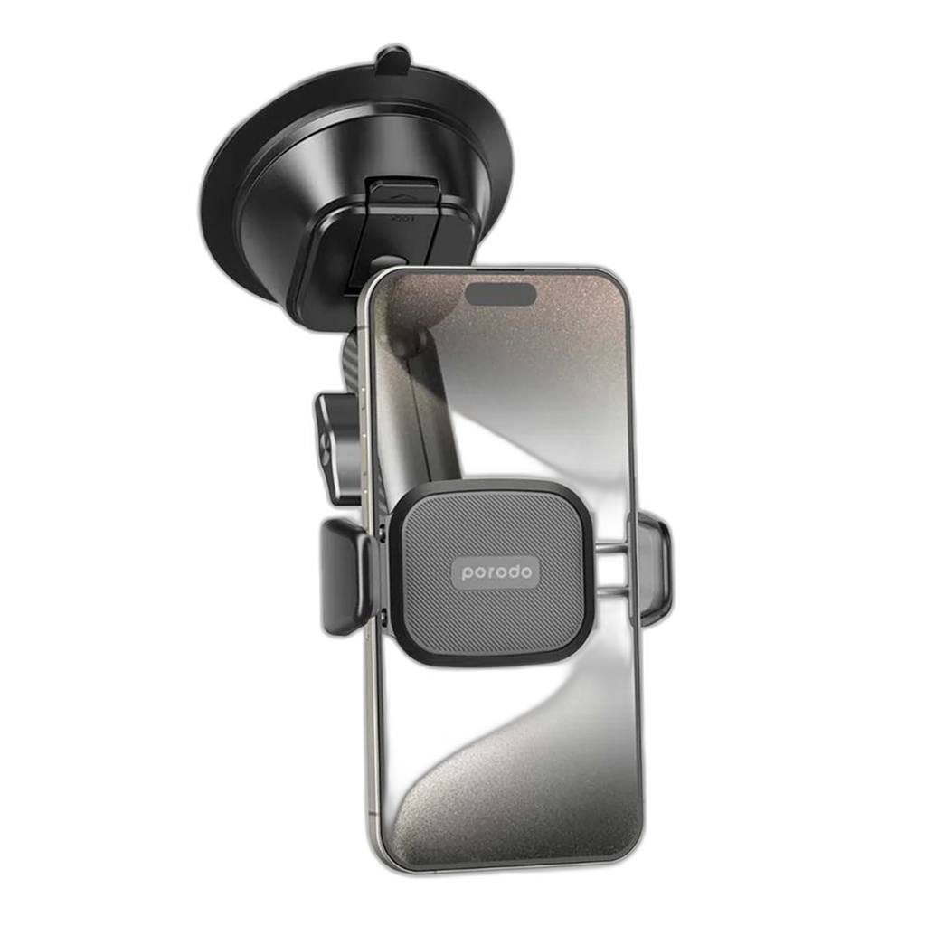 Porodo Cradle Suction Cup Phone Mount with 360° Rotation