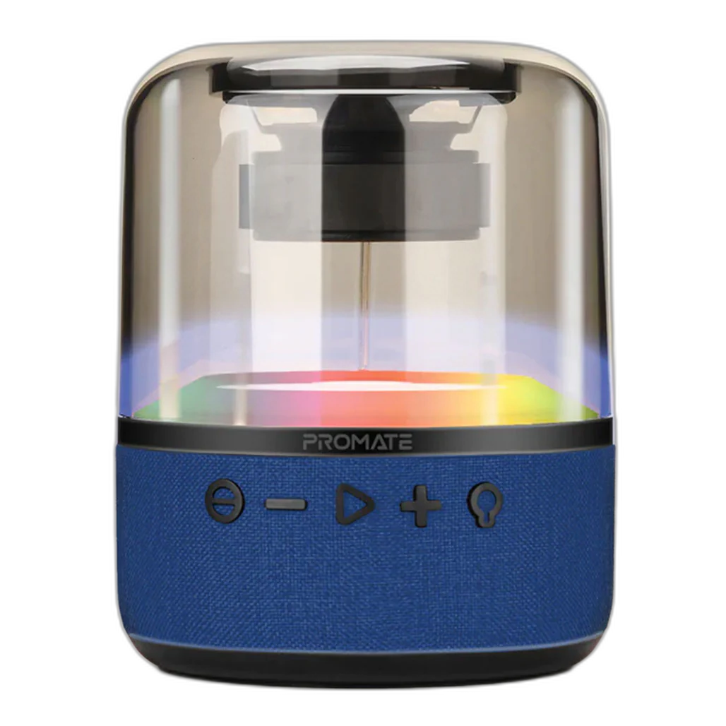 Promate Glitz-L HD LumiSound 360° Speaker | Blue