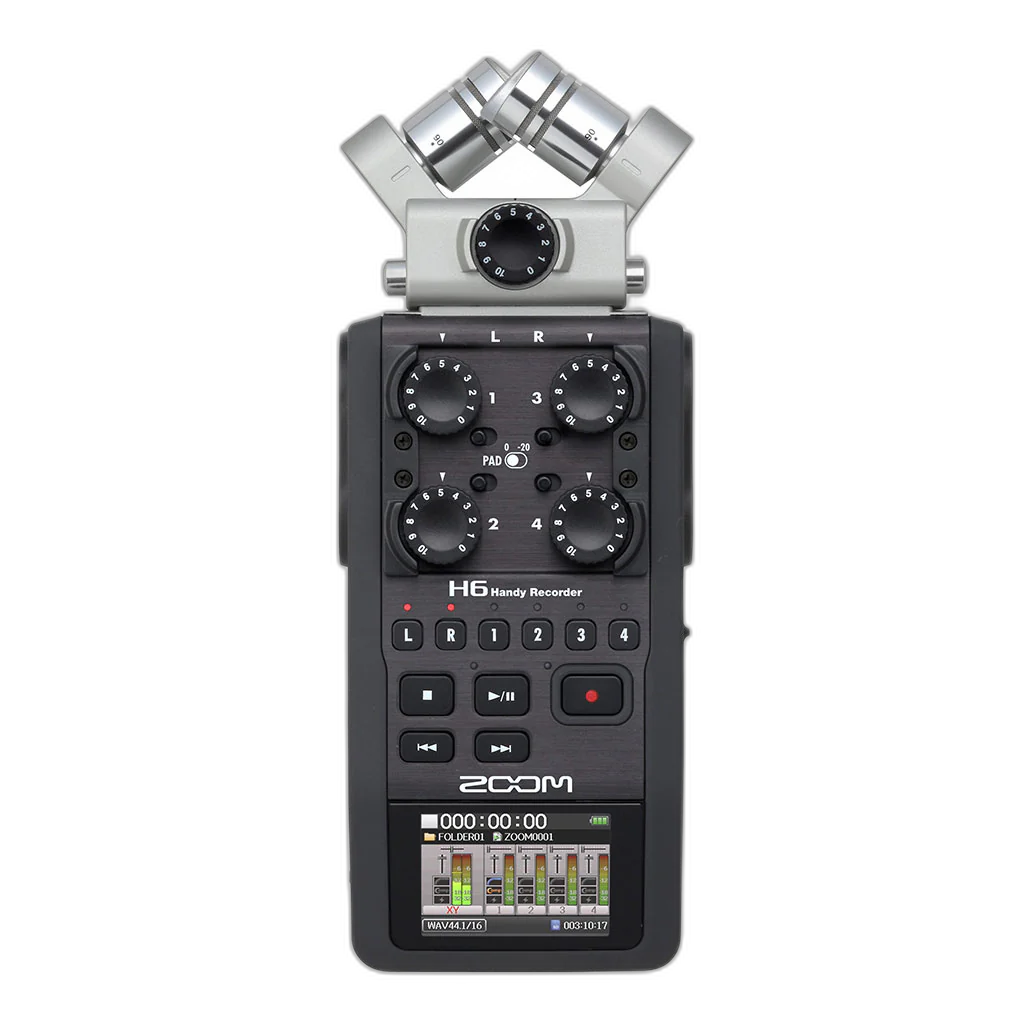 Zoom H6 Handy Audio Recorder with Interchangeable Microphone System