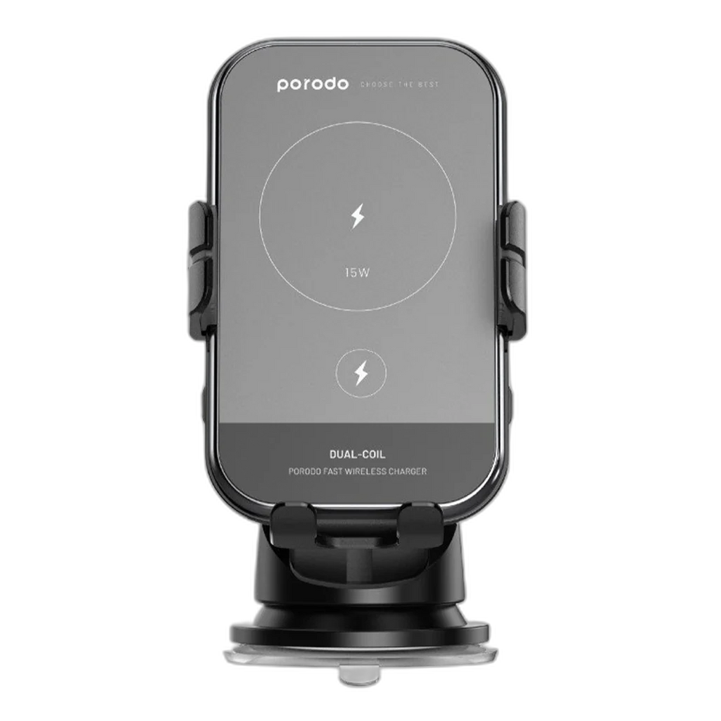 Porodo 2-in-1 Wireless Car Charger and Phone Holder