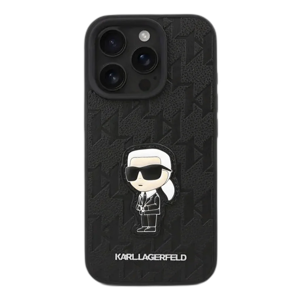 Karl Lagerfeld PU Monogram Karl Patch Case for iPhone 16 Pro