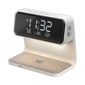 Promate Multi-Function LED Alarm Clock - 15W Wireless Charger