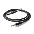 Porodo 3.5mm Male to Male AUX Audio Cable, 1M - Black