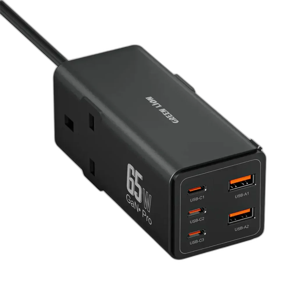 Green Lion 7-in-1 GaN 65W USB-C Power Strip