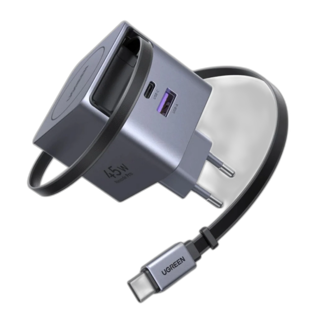 Ugreen 45W GaN USB‑C Charger With Retractable 5A Cable