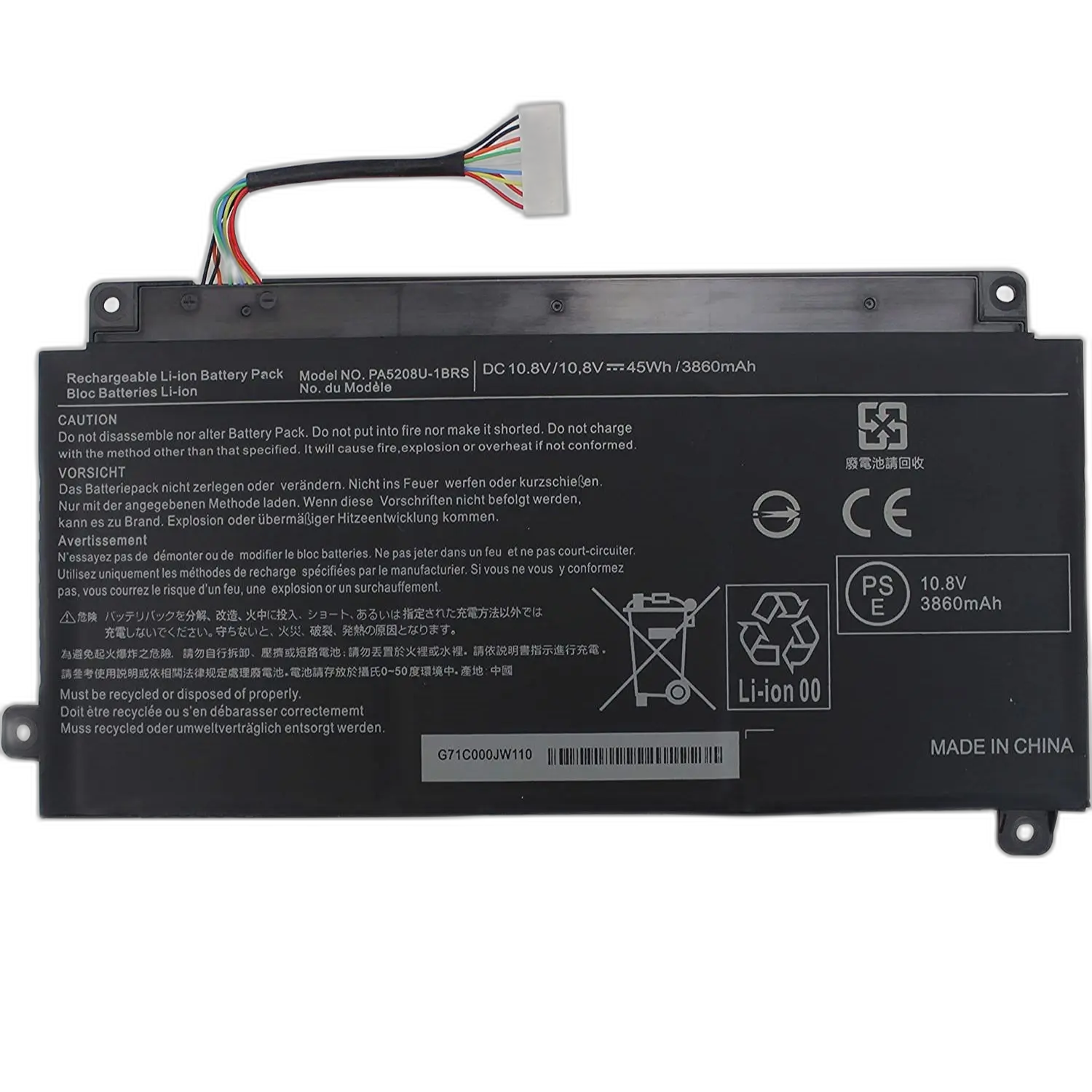 Original Cell Battery PA5208 for Toshiba Satellite series