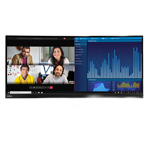 Lenovo Thinkvision P34W-20, 34-inch QHD IPS Monitor, 4ms, 60Hz