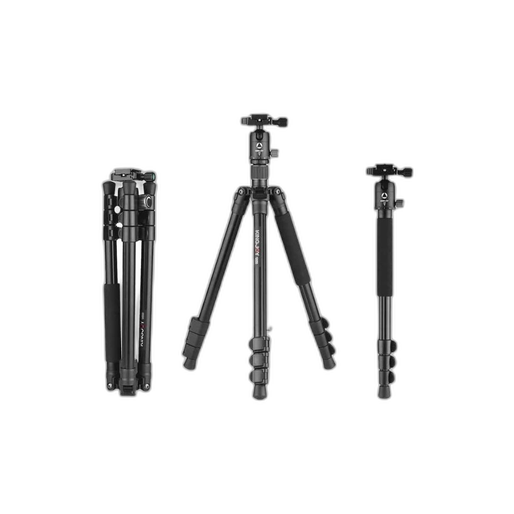 Kingjoy G555+G0 4-Section Travel Tripod Detachable Monopod