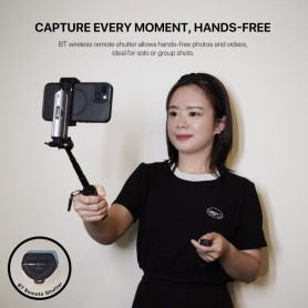 FANTECH SS141 SELFIE STICK Mini quadripod Stand, Stable and sturdy design, Bluetooth Remote