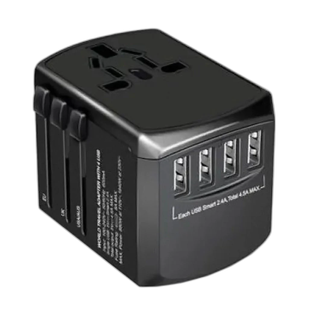 Green Lion GNAD4USBBK Universal Travel Adapter
