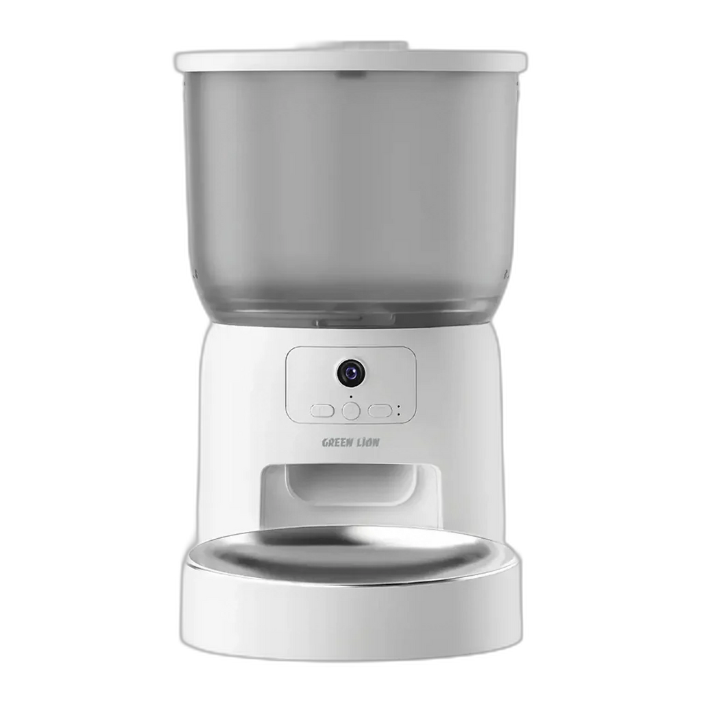 Green Lion Smart Pet Feeder with Stainless Steel Bowl