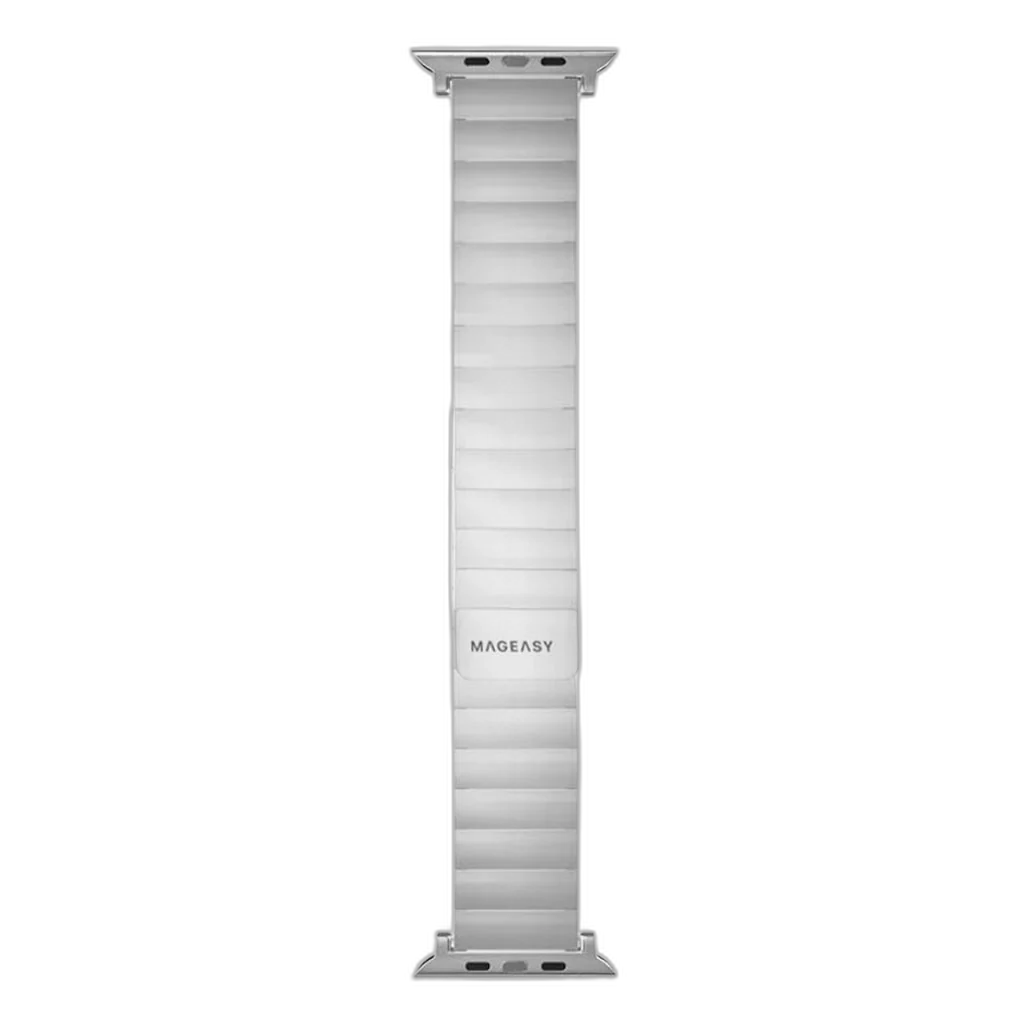Mageasy Maestro Silver - Magnetic Stainless Steel Band for Apple Watch