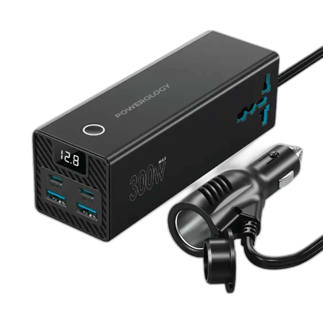 Powerology 300W Universal Car Power Inverter