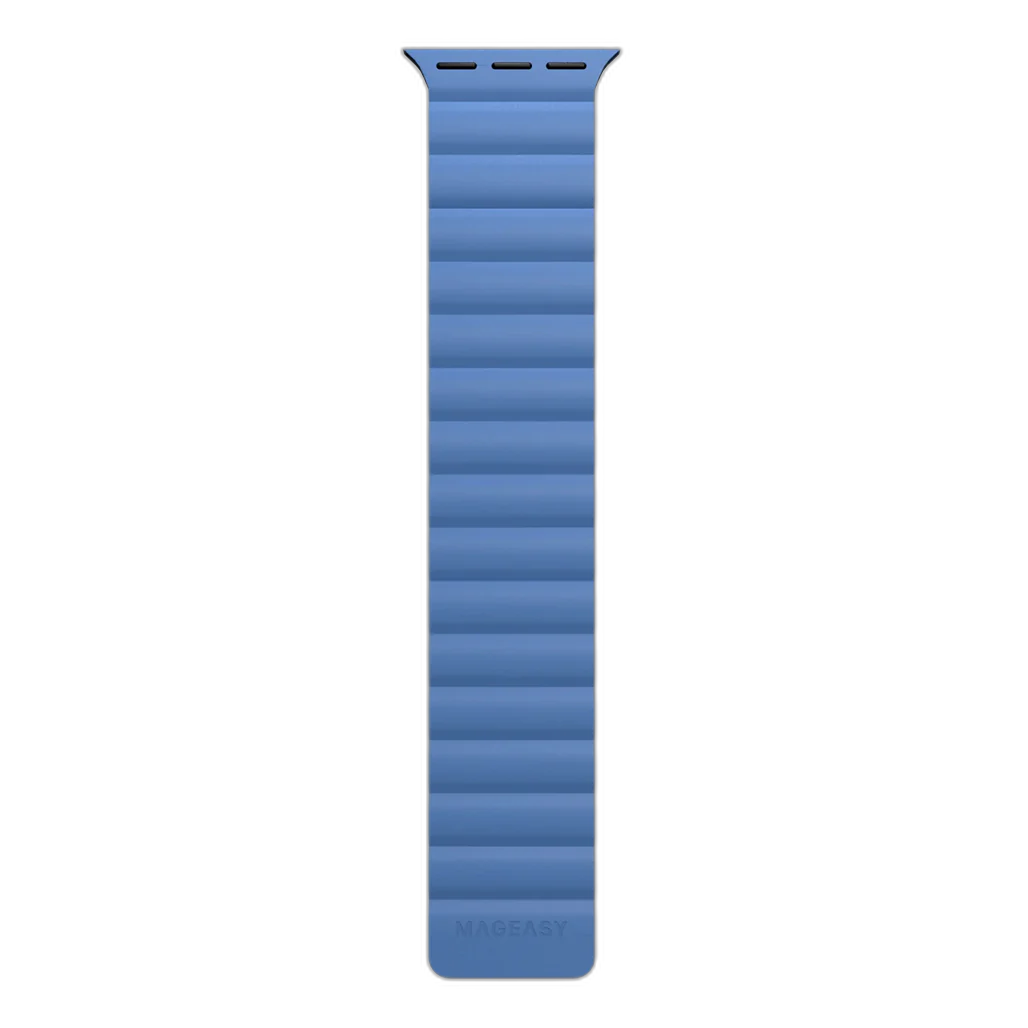 Mageasy SKIN Silicone Magnetic White Apple Watch Band
