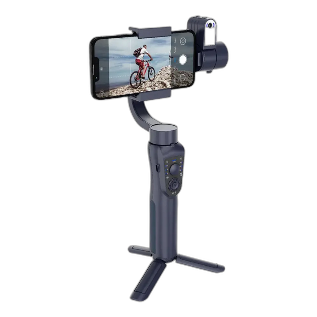 Porodo 3-Axis Ai Tracker & Light Gimbal Stabilizer