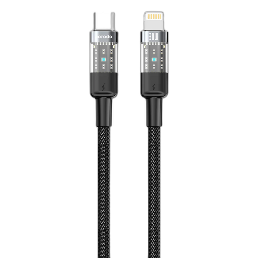 Porodo 30W PD Braided USB-C to Lightning Fast Charging Cable