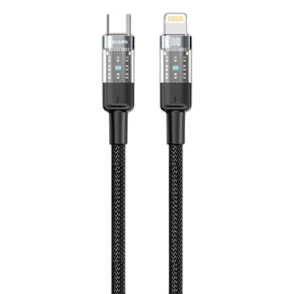Porodo 30W PD Braided USB-C to Lightning Fast Charging Cable