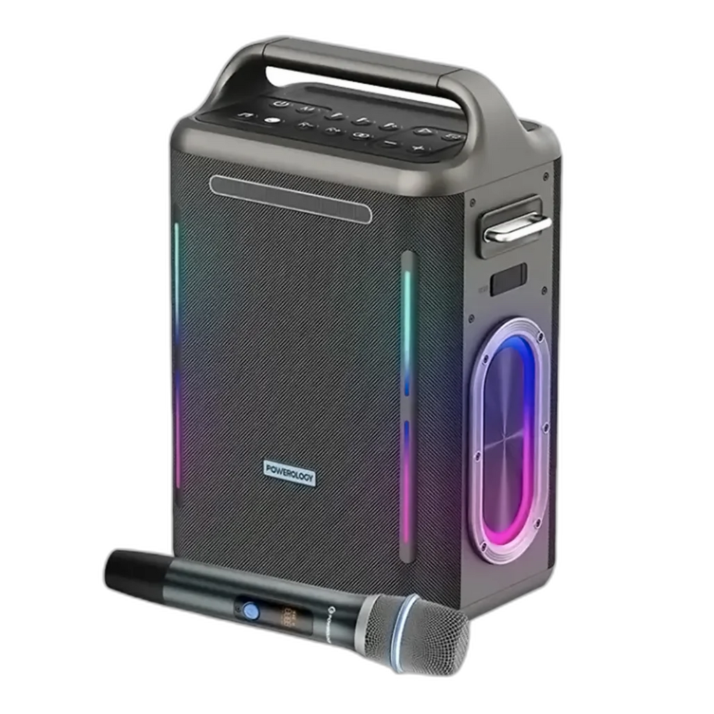 Powerology Karaoke Party Speaker - Silver