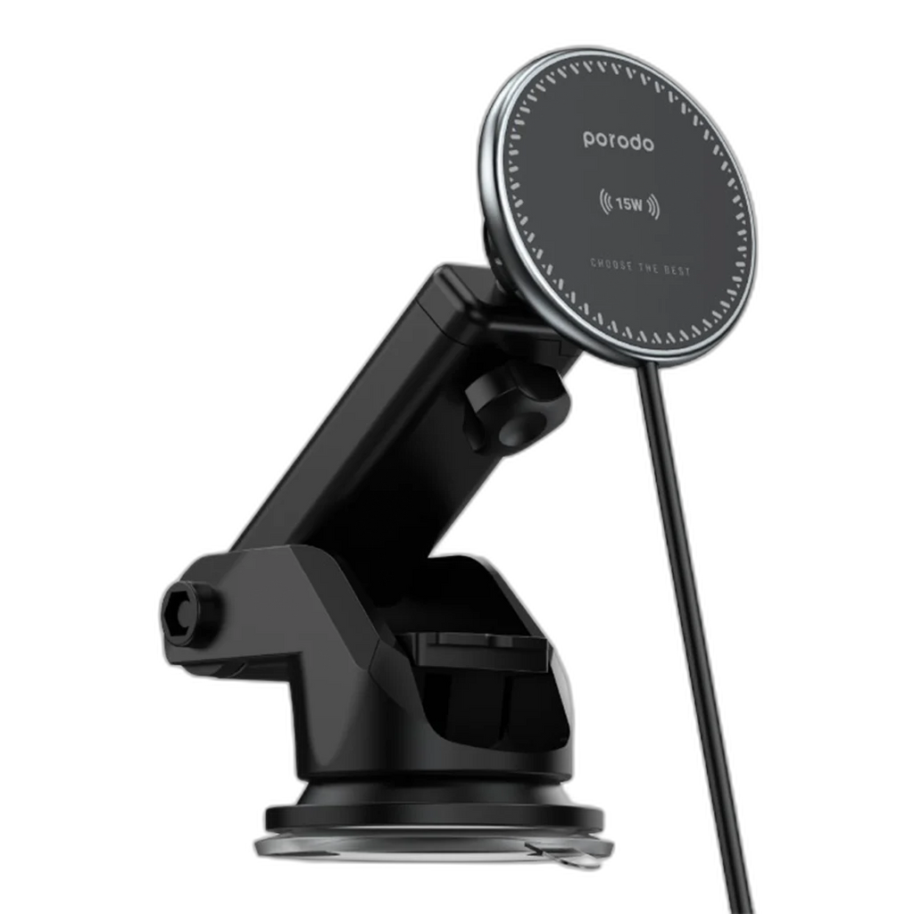 Porodo 3In1 Magnetic Car Charger Mount 15W With 20W PD Car Charger