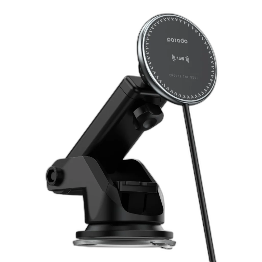 Porodo 3In1 Magnetic Car Charger Mount 15W With 20W PD Car Charger