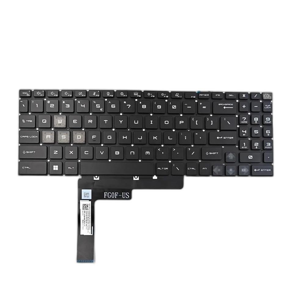 Keyboard MSI Cyborg 15, RGB Backlit, US