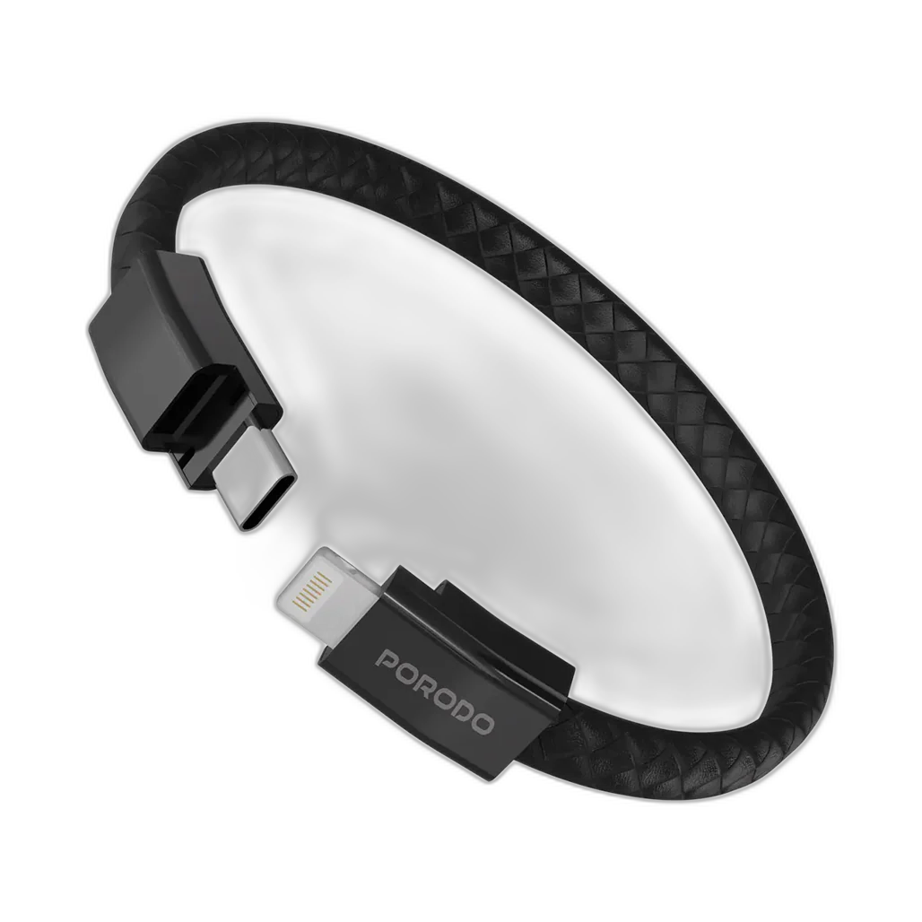 Porodo USB-C to Lightning Wristband Cable Magnetic Steel Clasp