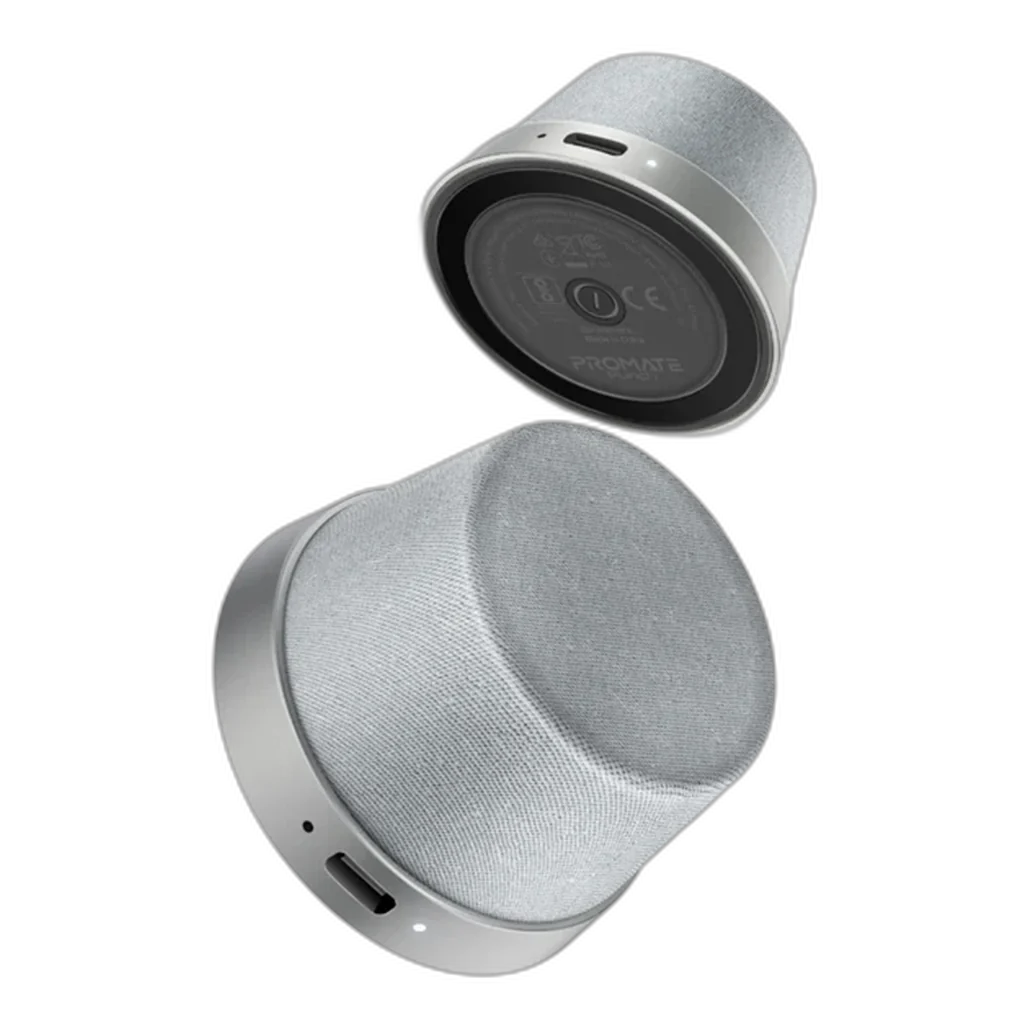 Promate Punch Mini Silver - Bluetooth Speaker with MagSafe