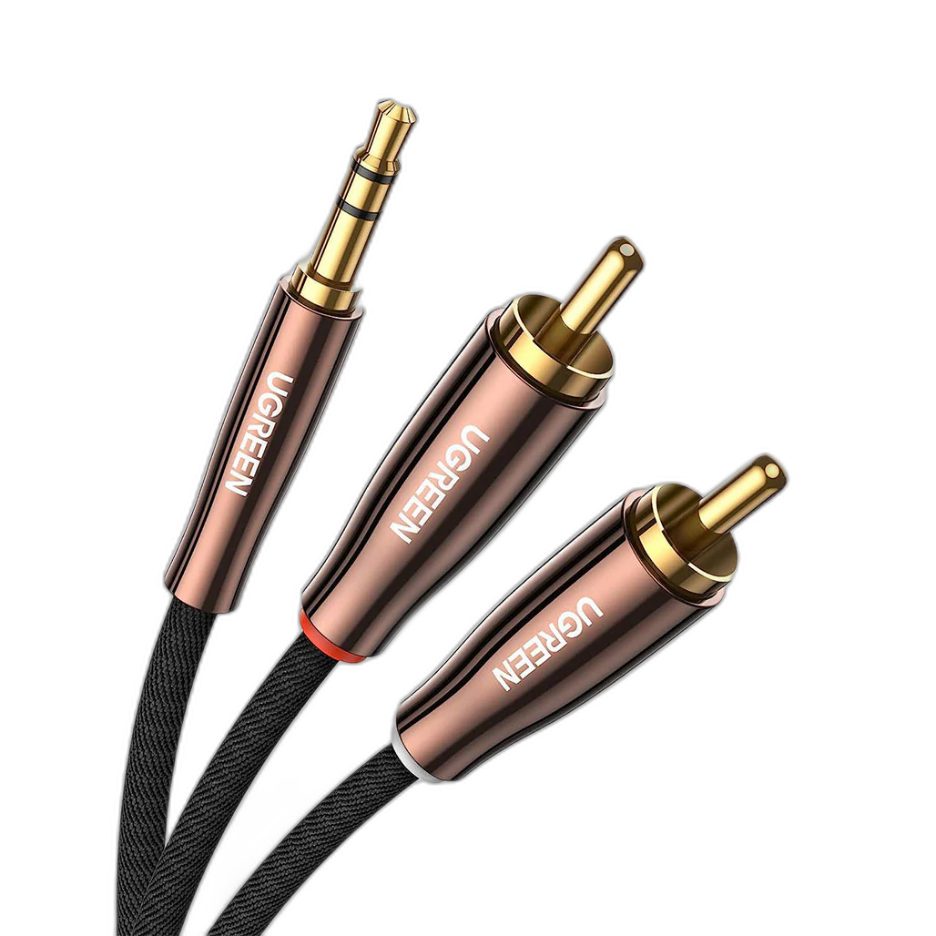 UGreen 3.5mm AUX Male to 2 Male RCA Braided Cable