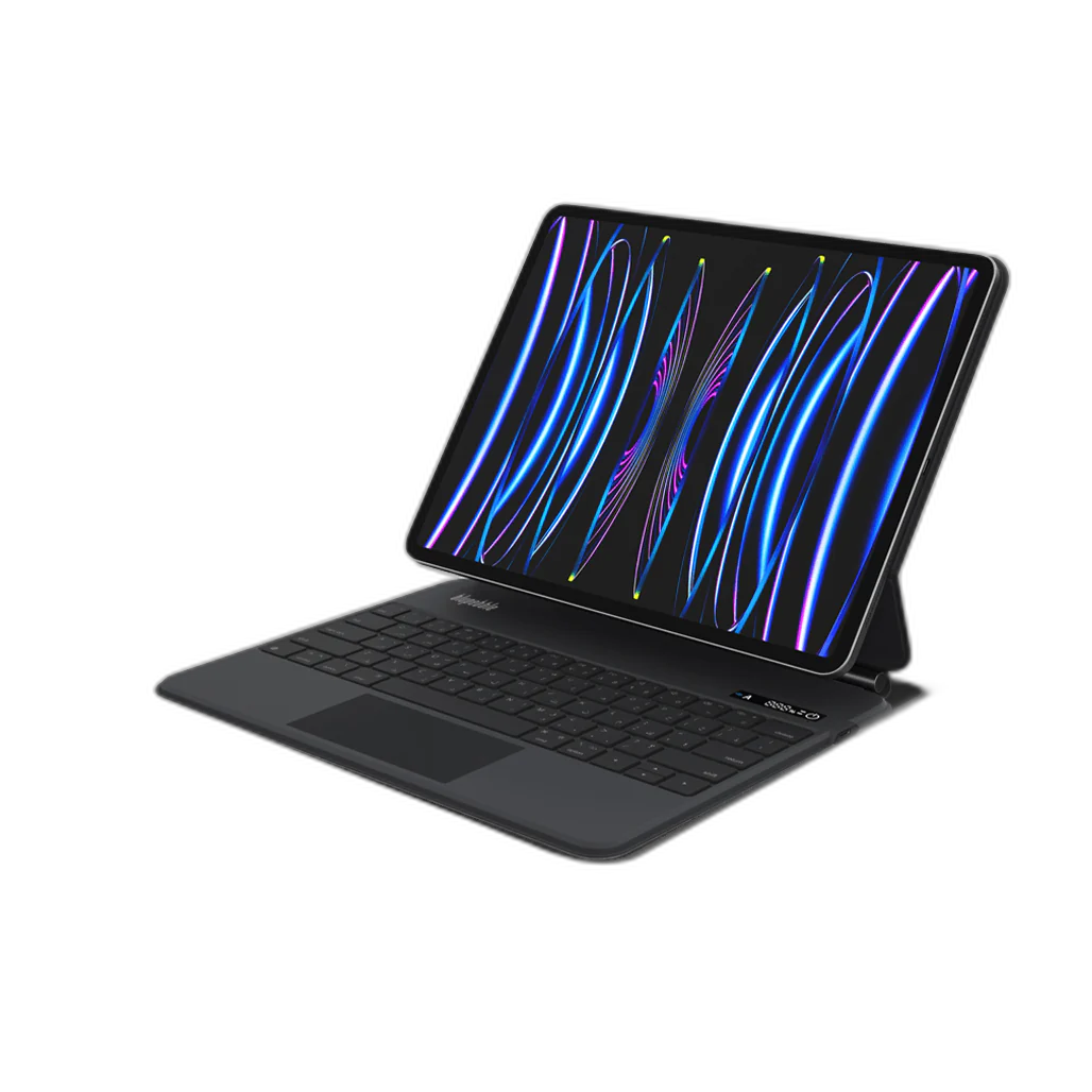 Blupebble Magic Folio with Trackpad English and Arabic Keyboard