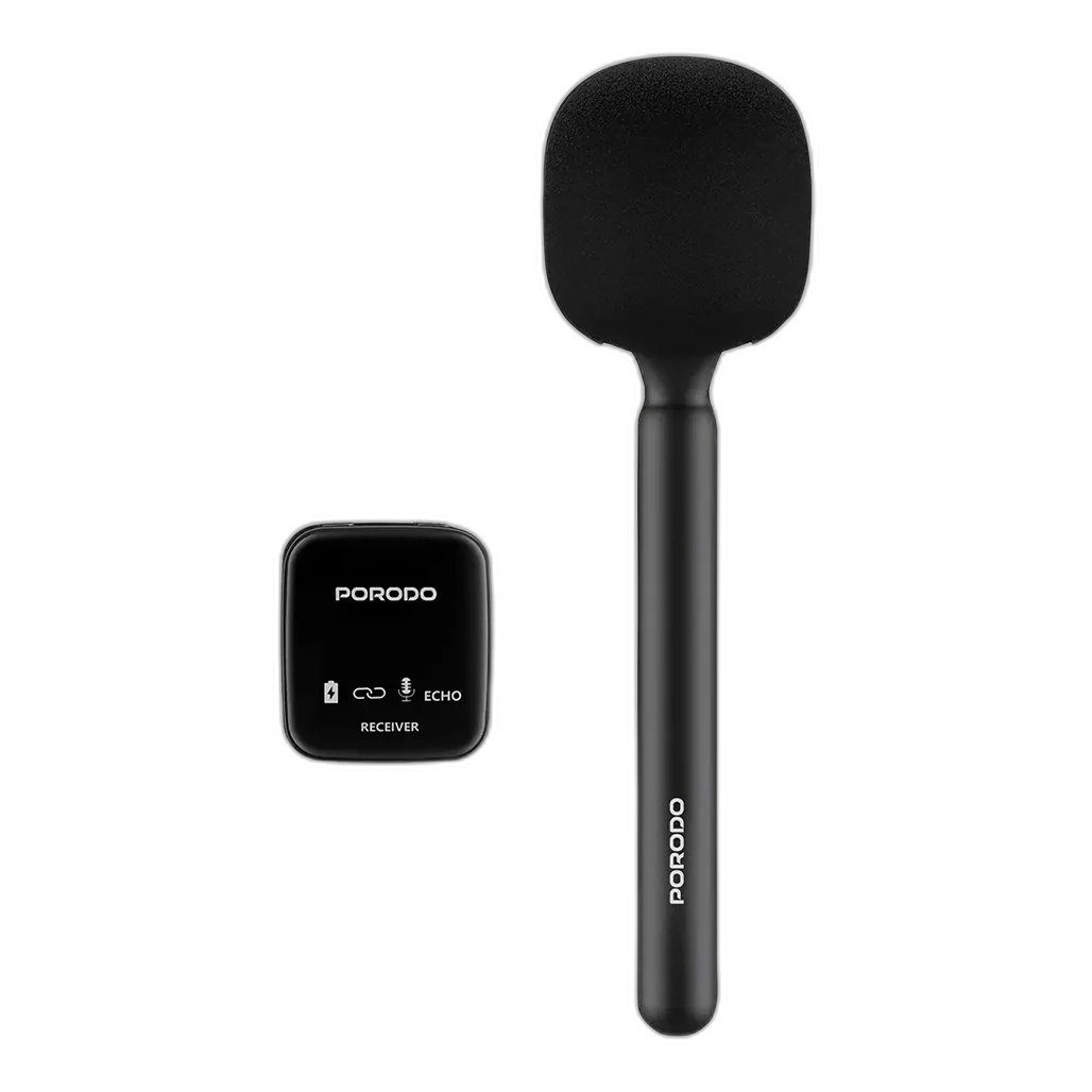 Porodo Dual Wireless Lavalier Microphone