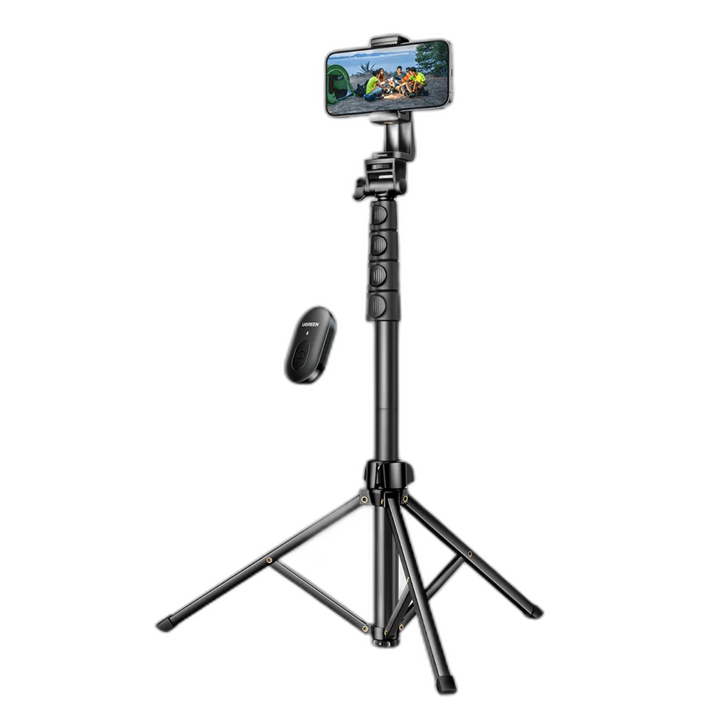 UGREEN 70-Inch Aluminum Phone Tripod with Bluetooth Remote | 15609