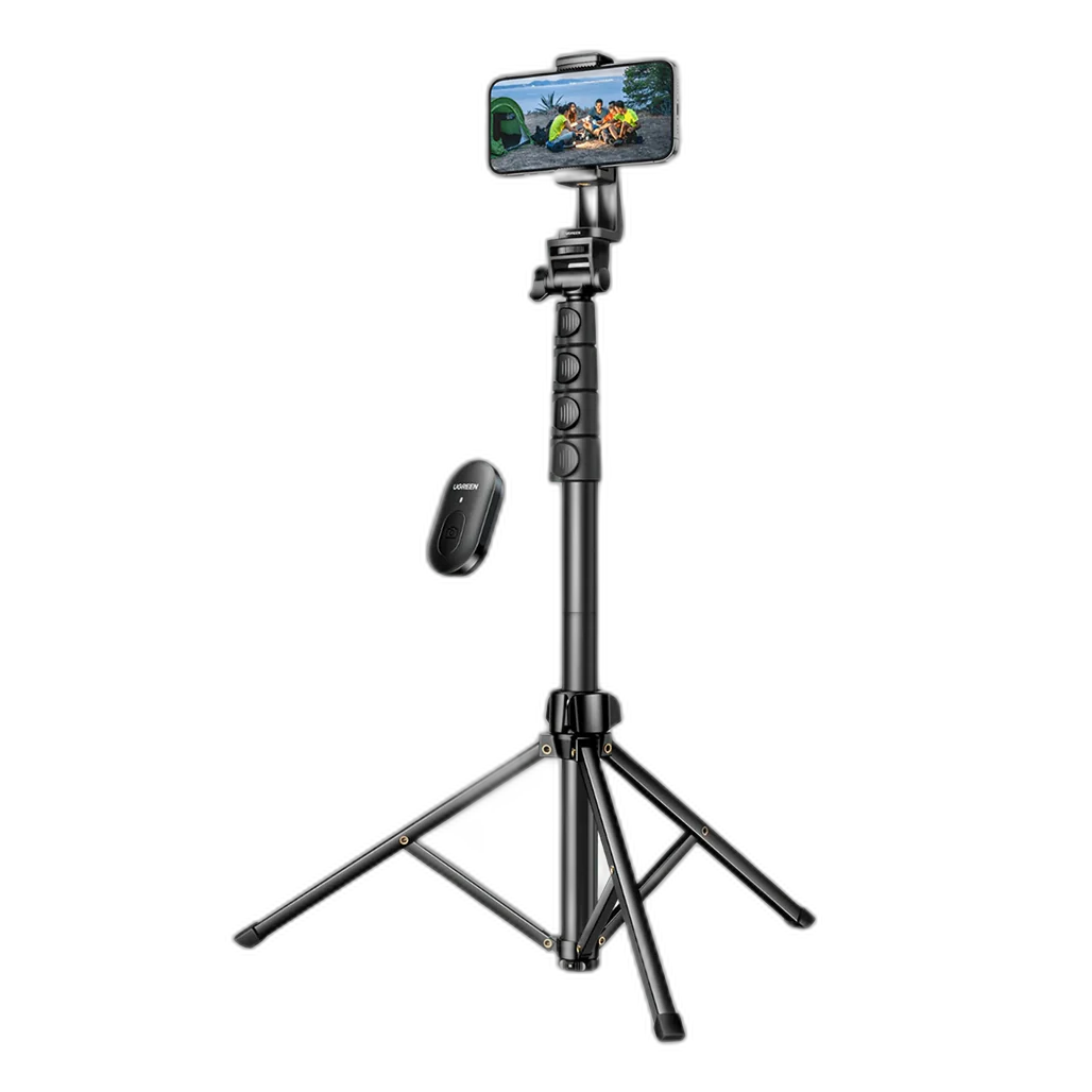 UGREEN 70-Inch Aluminum Phone Tripod with Bluetooth Remote | 15609