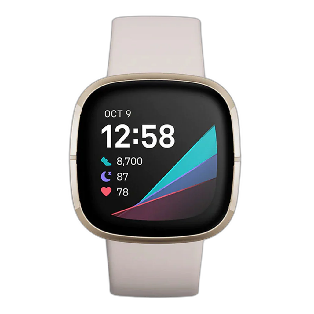 Fitbit Sense Lunar White - Smart Fitness Watch