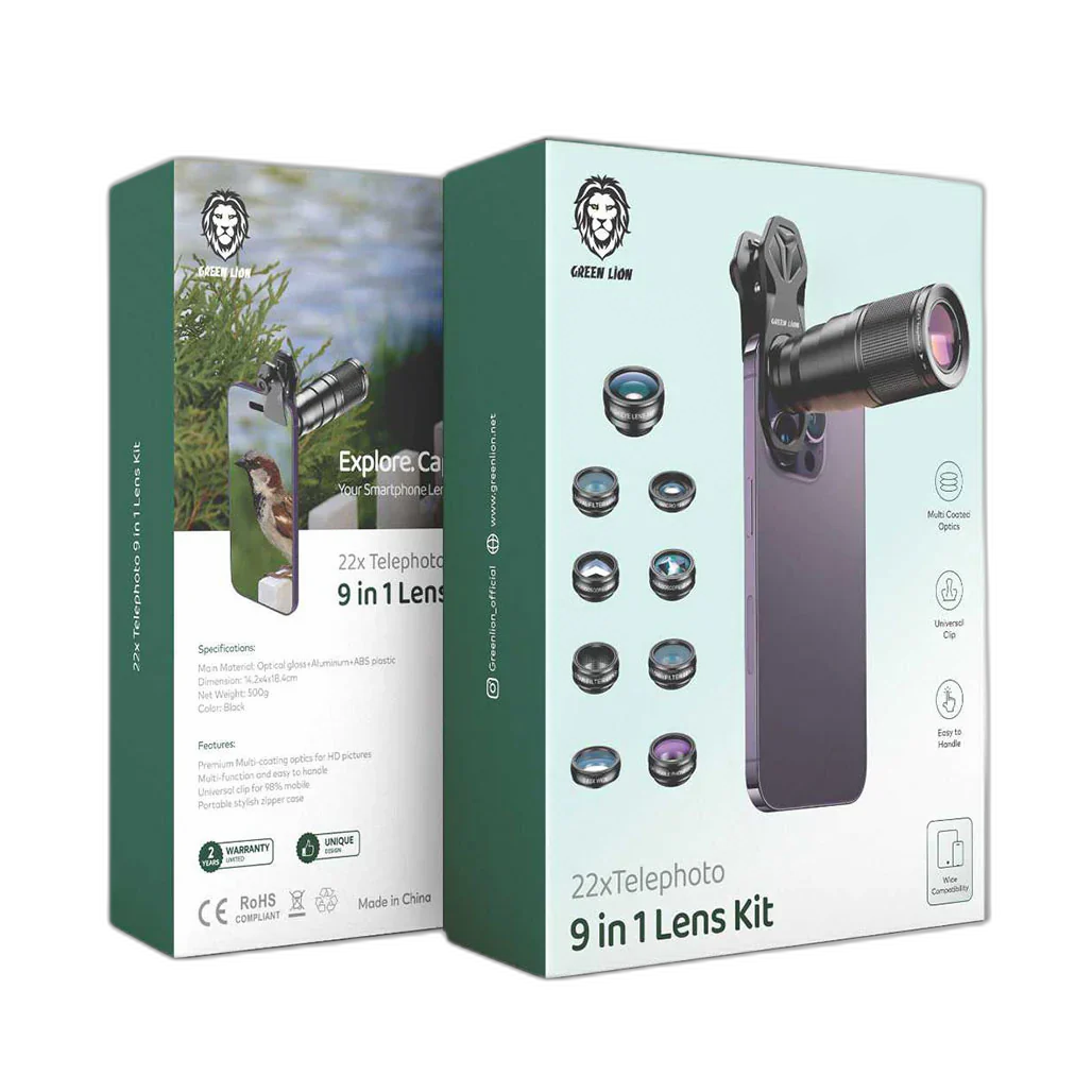 Green Lion GN9IN1LNSKTBK 9 In 1 Lens Kit