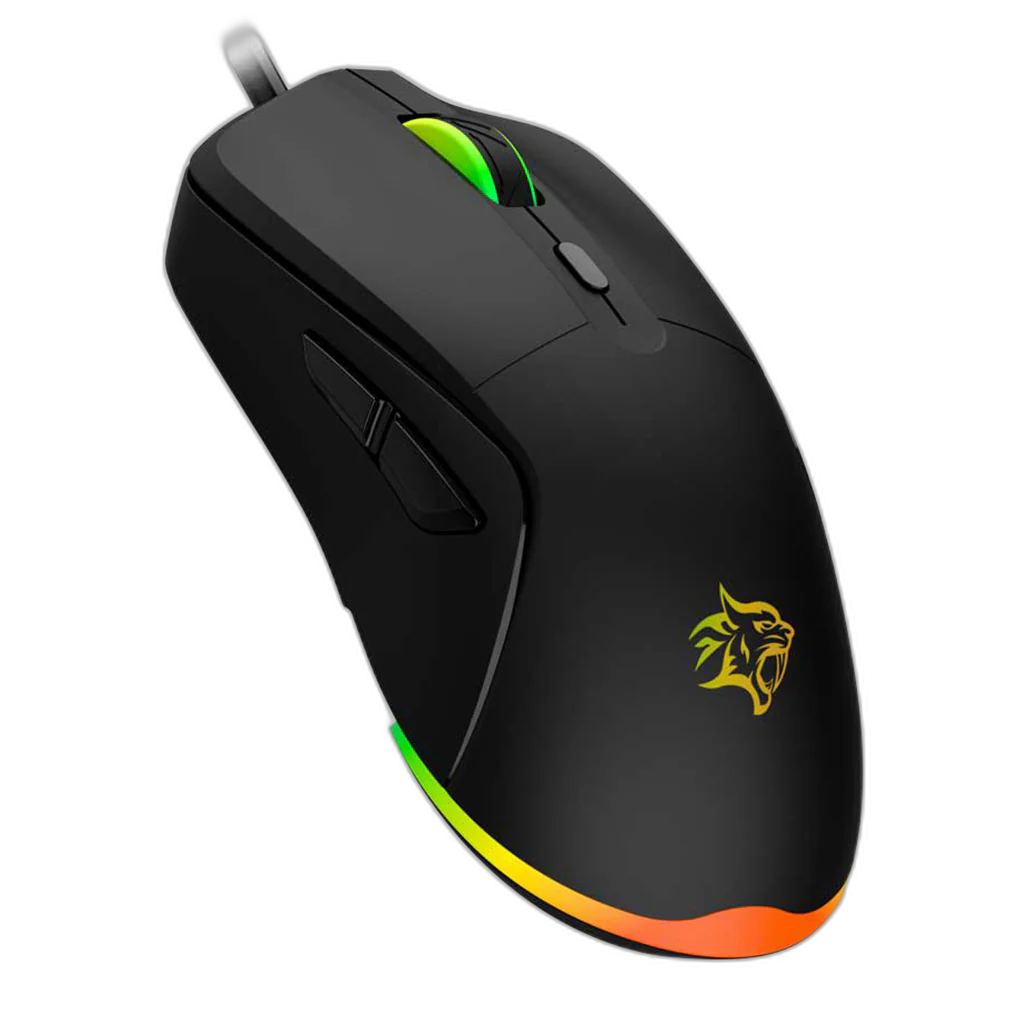 Porodo Gaming Wired Mouse DPI 7200 with RGB Light - Black