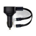 Baseus Enjoyment Retractable 2-in-1 Car Charger C+L 30W