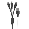 Porodo 3in1 USB Cable Lightning and Type-C
