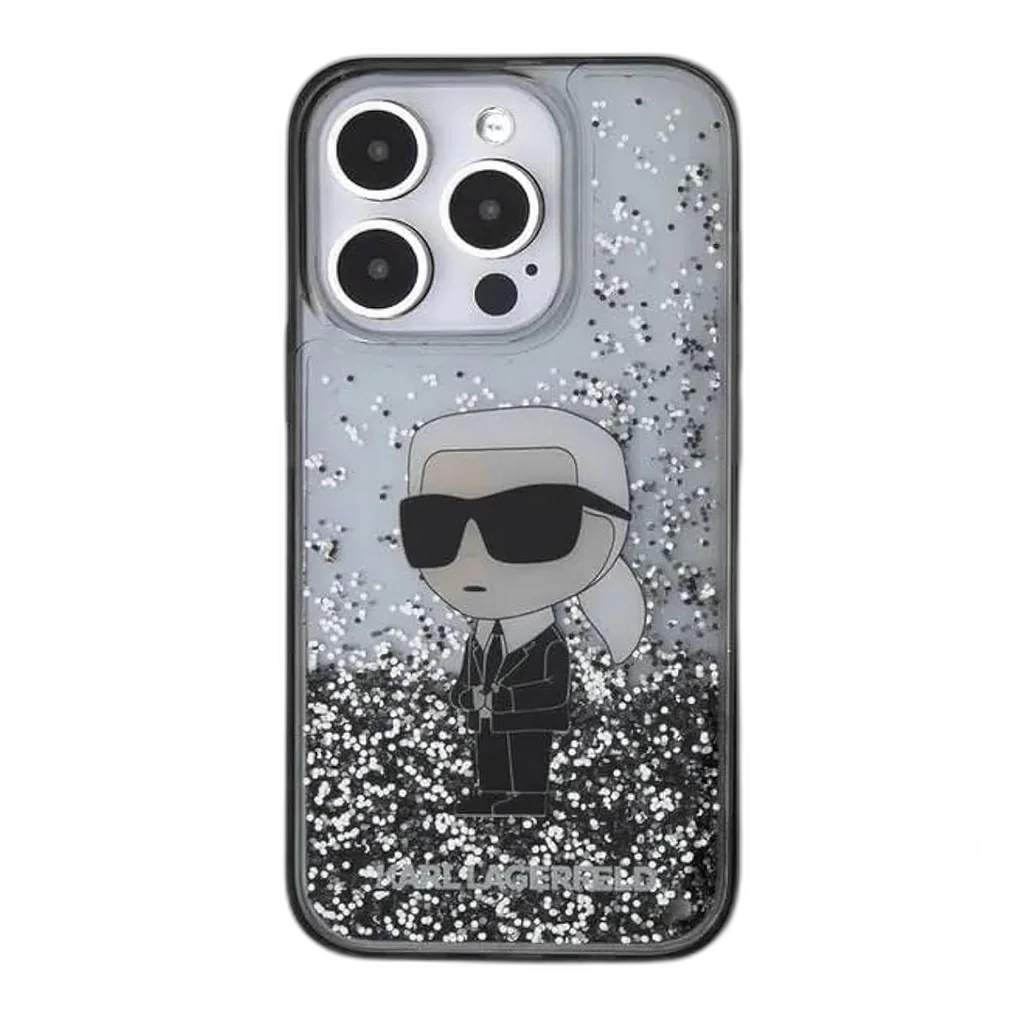 Karl Lagerfeld Liquid Glitter Hard Case for iPhone 16 Pro