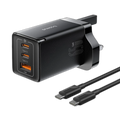 Baseus GaN5 Pro 65W 3-Port Fast Charger UK Plug
