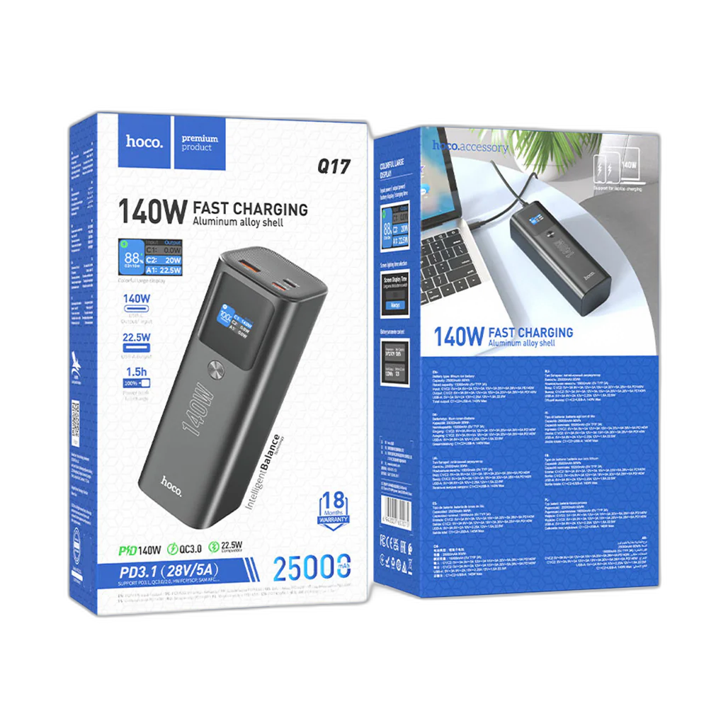 Hoco Q17 PD140W 25000mAh Power bank